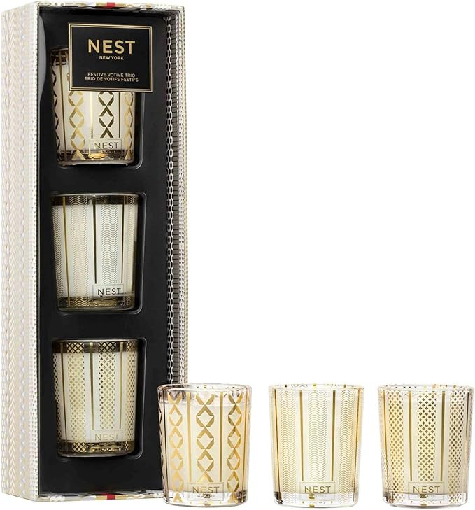 NEST New York Festive Scented Votive Candle Trio - 2 oz Each - Includes Holiday, Birchwood Pine, ... | Amazon (US)