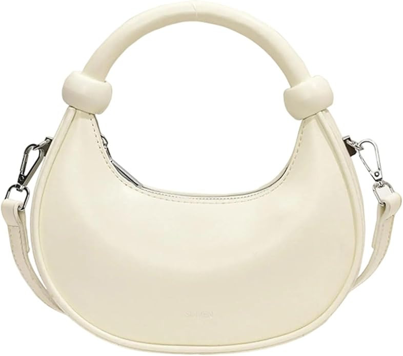 PU Leather Crossbody Bag for Women Korean Styles Shoulder Bag Fashion Messengers Bags Half Moon B... | Amazon (US)