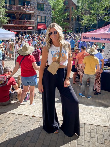 Festival outfit

Graphic tank - medium
Wide leg palazzo pants - sized down to an 8 tall, come in regular and tall length. Up to 30% off with code: MYSTERY

#LTKstyletip #LTKcurves #LTKsalealert