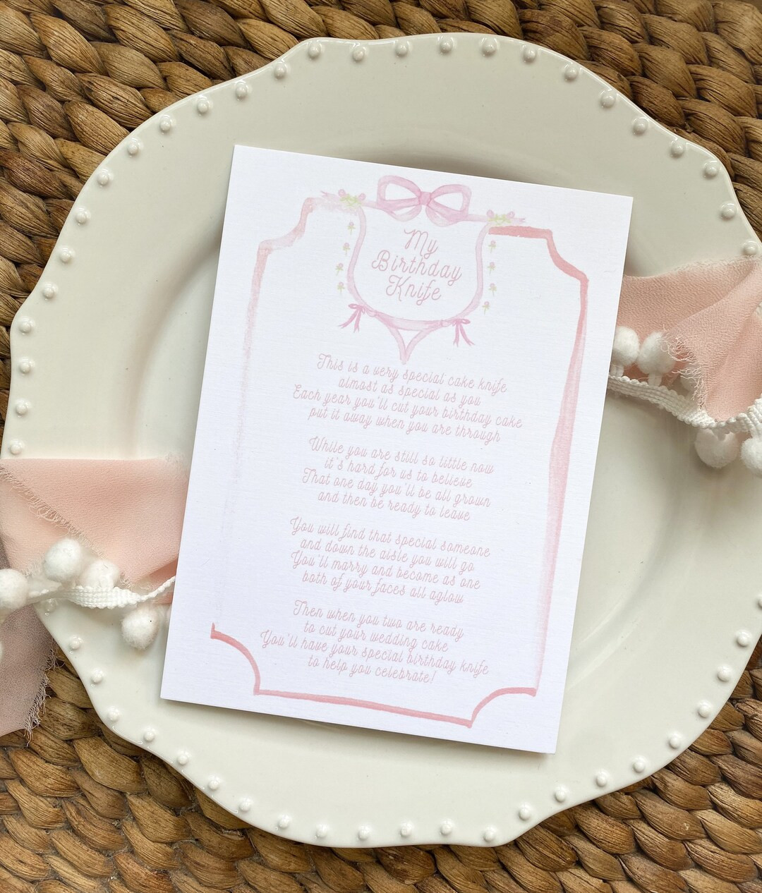 Birthday Cake Knife Poem, First Birthday Present, My Birthday Knife, My Special Birthday Knife, S... | Etsy (US)