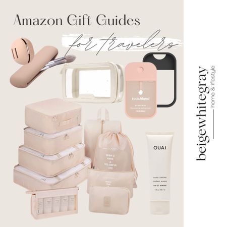 Amazon gift guides for the traveler! These are the best essentials for gifting as stocking stuffers or for yourself of your leaving town for the holidays. My favorite may be the makeup brush vase and beauty sponge pouch. 

#LTKGiftGuide #LTKunder50