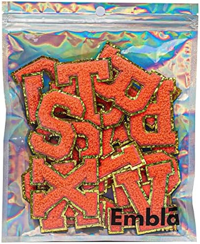Embla Original Iron on Letters For Clothing - Chenille Letter Patches - Varsity Patch Letters, Embro | Amazon (US)