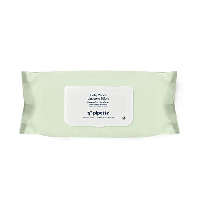Pipette Baby Wipes - Natural Plant-Derived Fibers | Unscented, Water-Based & Alcohol-Free for Sen... | Amazon (US)