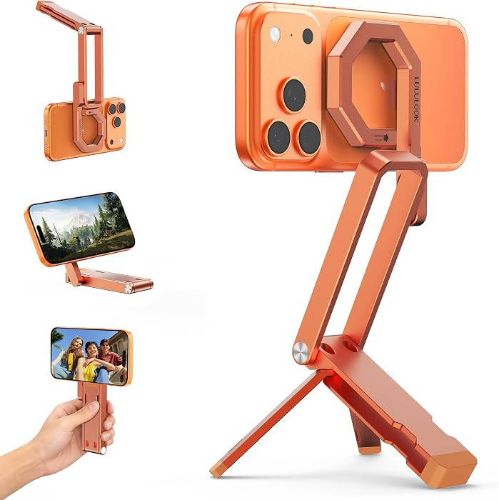 LULULOOK Rugged Magnetic Phone Tripod Stand for iPhone/Pixel 10 | Amazon (US)