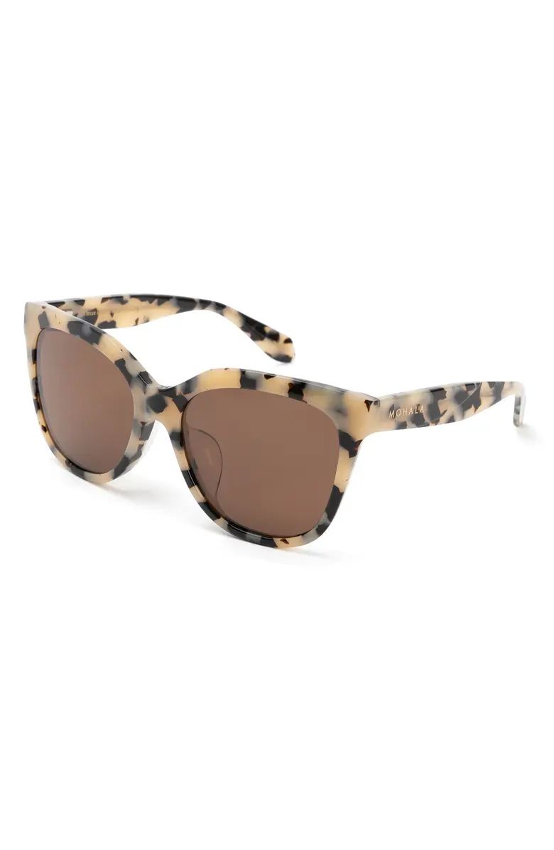 Mohala Eyewear Pikake Univeral 55mm Polarized Round Sunglasses | Nordstrom | Nordstrom
