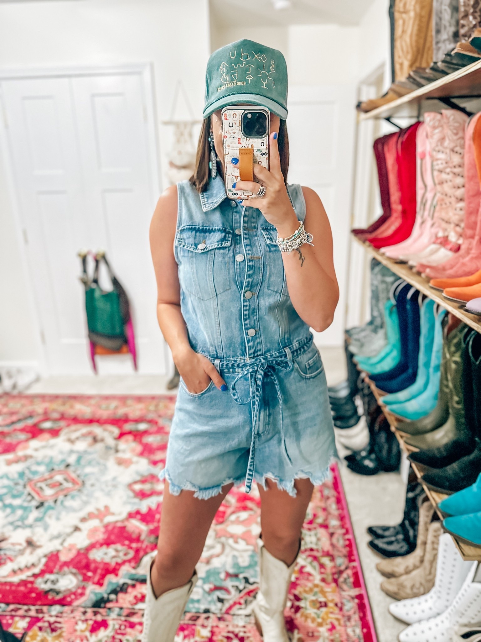Denim romper from Vici in a medium  

#LTKgrwm #LTKootd #LTKFestival