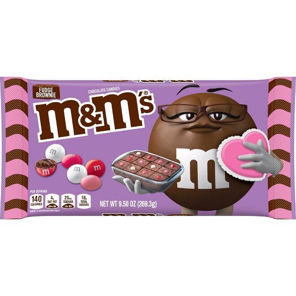 M&M's Valentine's Fudge Brownie Chocolate Candies - 9.5oz | Target