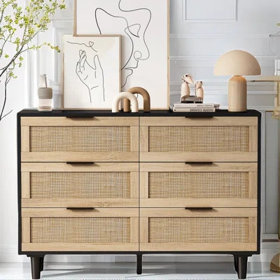 Rattan 6 - Drawer Dresser with Spacious Top | Wayfair Professional