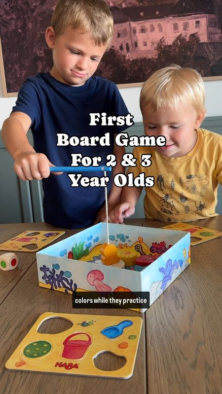 I always recommend this game to parents looking to introduce board games to their toddlers. You can start playing it very early on. 

We introduce it after they turn one as a free play activity, then add in fishing for the fish that match the die roll around age 2, and finally add in the puzzle around age 3! 

It's the perfect middle ground between toy and game to help get kids used to a more structured activity.

#LTKGiftGuide #LTKFamily #LTKKids