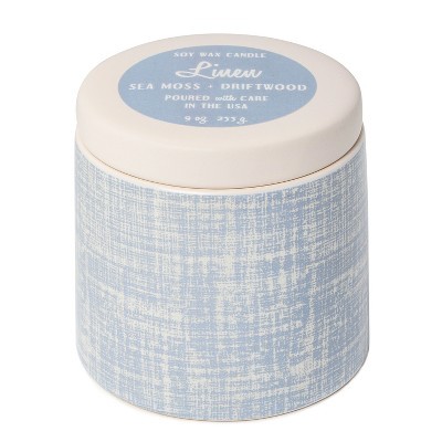 9oz Lidded Ceramic Jar Candle Sea Moss & Driftwood - Threshold™ | Target