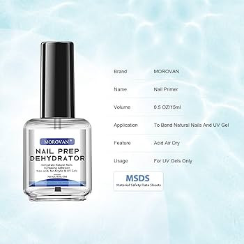 Morovan Acid Free Professional Nail Dehydrator Prep for UV Gel Polish Acrylic Nails Fast Dry Natu... | Amazon (US)