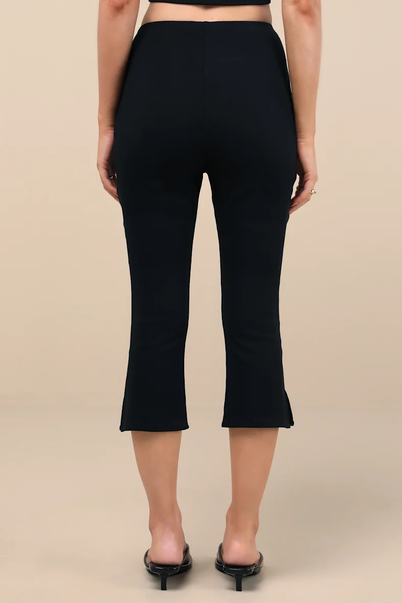 Agnete Black High-Rise Capri Pants | Lulus