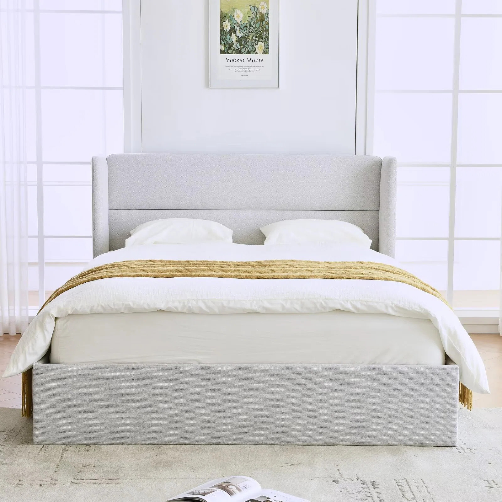 Latitude Run® Gaillarde Hydraulic Lift Up Storage Upholstered Platform Bed & Reviews | Wayfair | Wayfair North America