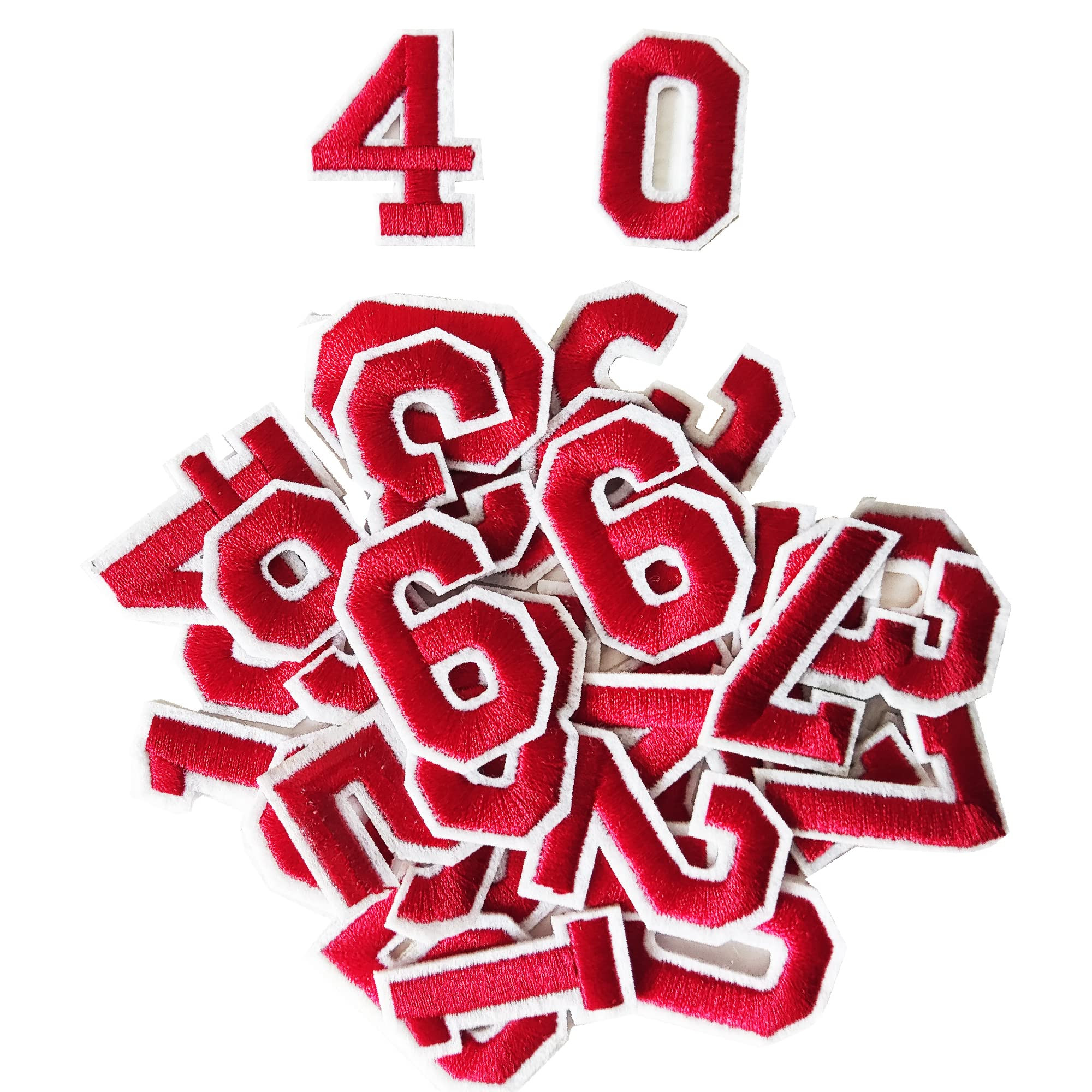 40PCS Iron on Numbers Patches, Embroidered Patches Numbers 0-9 Applique for Clothes, Dress, Hat, ... | Amazon (US)