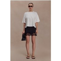 Nina Lace And Satin Mini Skirt / Black | MESHKI | S | MESHKI US
