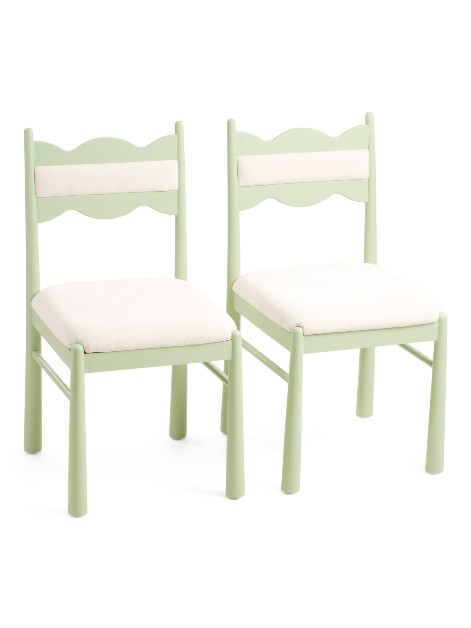 Set Of 2 17x35 Wavy Scalloped Upholstered Dining Chairs | Chairs & Seating | Marshalls | Marshalls