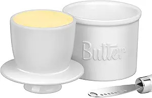 Butter Crock with Spreader, French Butter Keeper with Water Line for Counter, The Original Porcel... | Amazon (US)