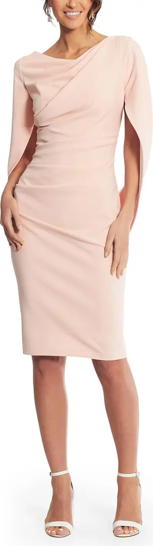 Cape Sleeve Crepe Sheath Dress | Nordstrom