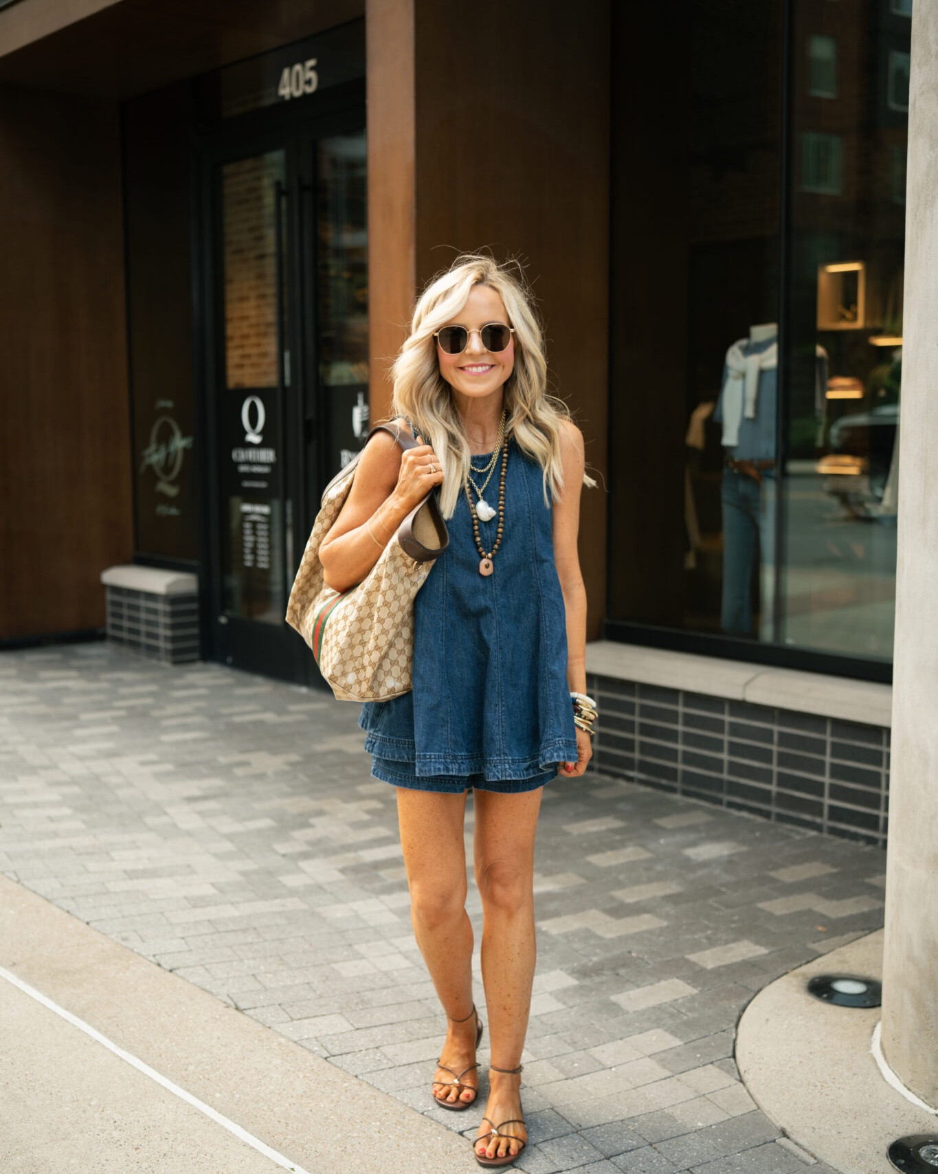 too much denim? never heard of her… 
striking a summer set chord with this Free People fabulousness = wearing XS in this double denim look!

#LTKootd #LTKmomlife #LTKOver40