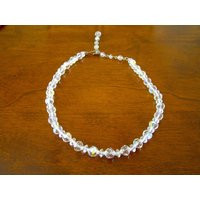 Vintage Single Strand Ab Crystal Necklace, Necklace | Etsy (US)