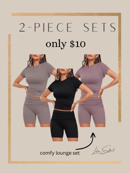 Comfy lounge sets for $10 only! Use code : Y5NKPI94 
Sizing up is recommended! 

Lounge Sets Summer Workout Short Matching Sets Clothing Going Out Two Piece Outfits Gym Clothes • Amazon finds 





#LTKstyletip