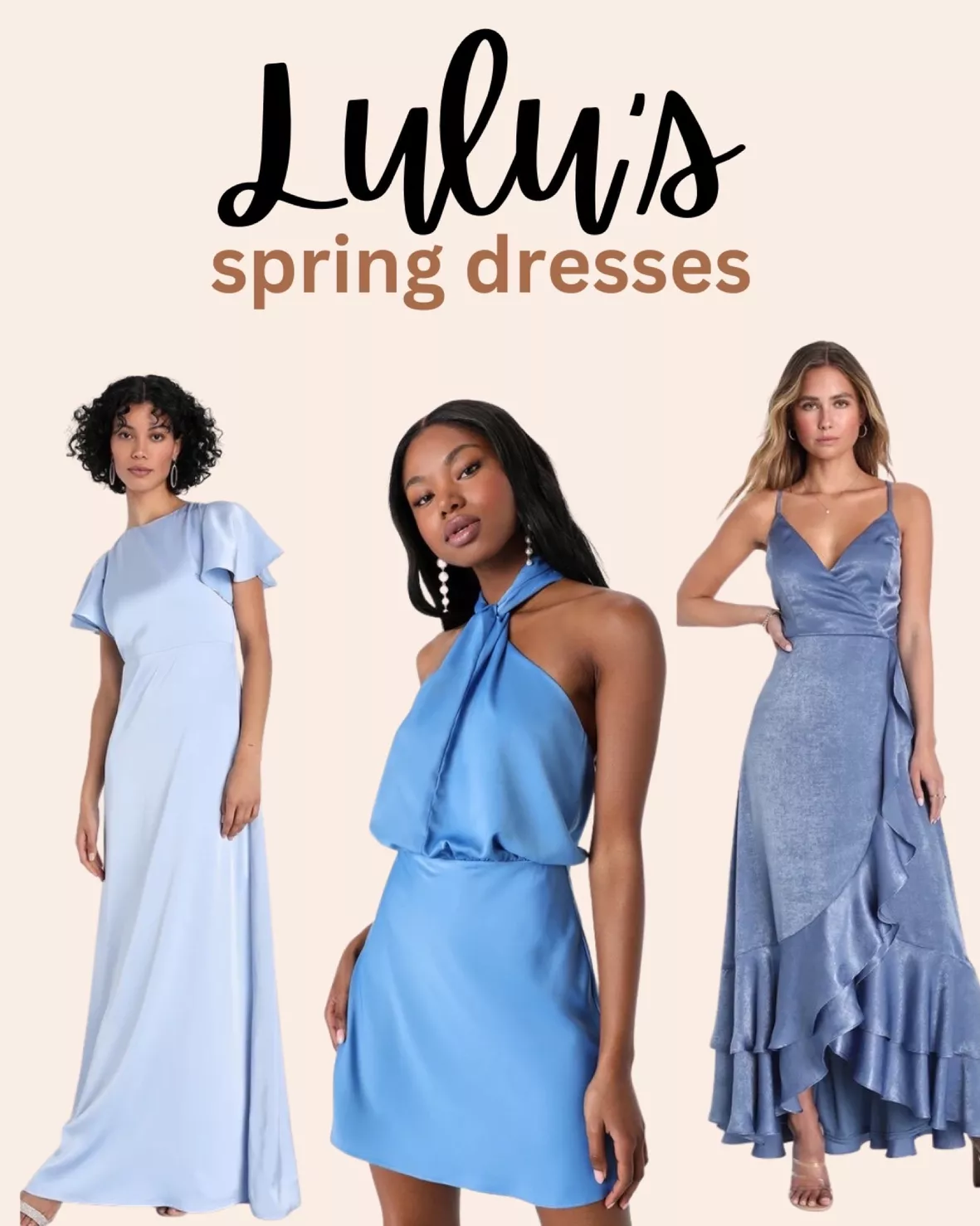 Sleek Dusty Blue Dress - Satin Dress - Midi Dress - Dress - Lulus