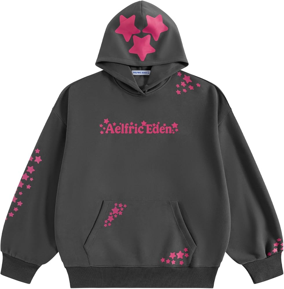 Aelfric Eden Eden Womens Star Graphic Hoodies Unisex Oversized Hoodie Pullover Y2K Hooded Sweatsh... | Amazon (US)