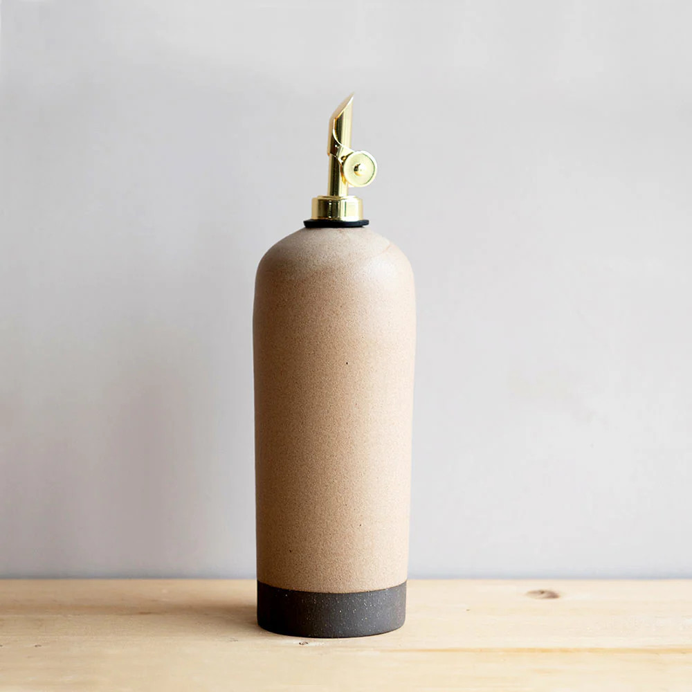 Artisan Ceramic Oil Bottle - Mushroom | Roan Iris