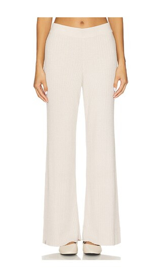 CozyChic Ultra Lite Lurex Rib Wide Leg Pant in Chai | Revolve Clothing (Global)