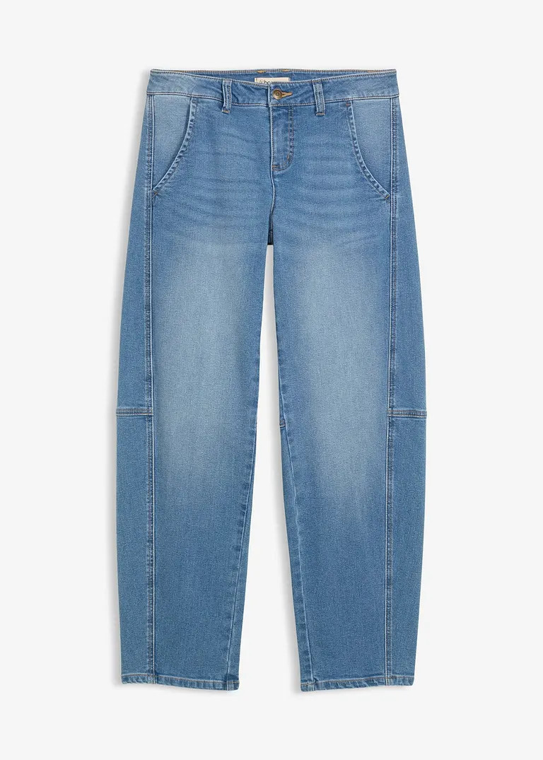 Barrel-Jeans Mid Waist - blau, Regulär - Damen | bonprix | Bonprix DE