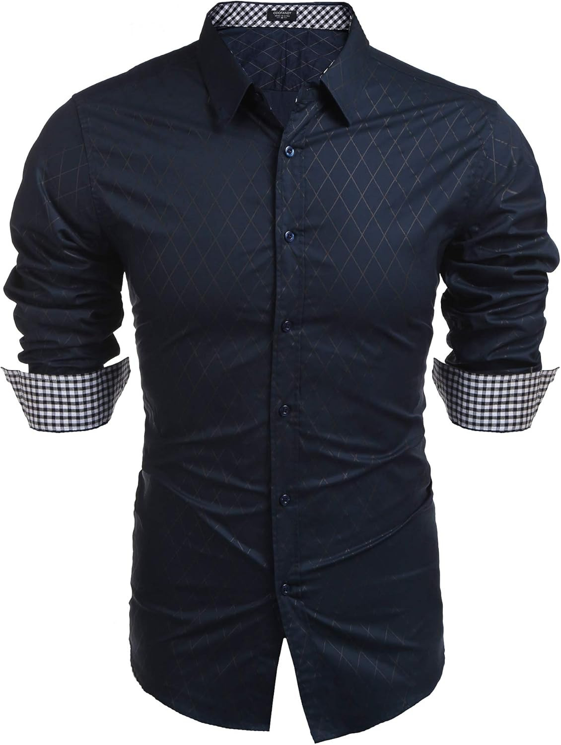 COOFANDY Men's Business Dress Shirt Long Sleeve Slim Fit Casual Button Down Shirt       Add to Lo... | Amazon (US)