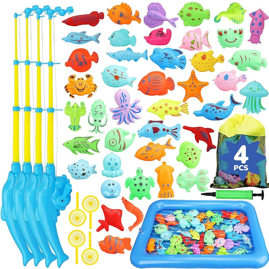 TOY Life Magnetic Fishing Game for Kids 3-5 with Toddler Fishing Poles, Magnetic Poles Game are D... | Amazon (US)