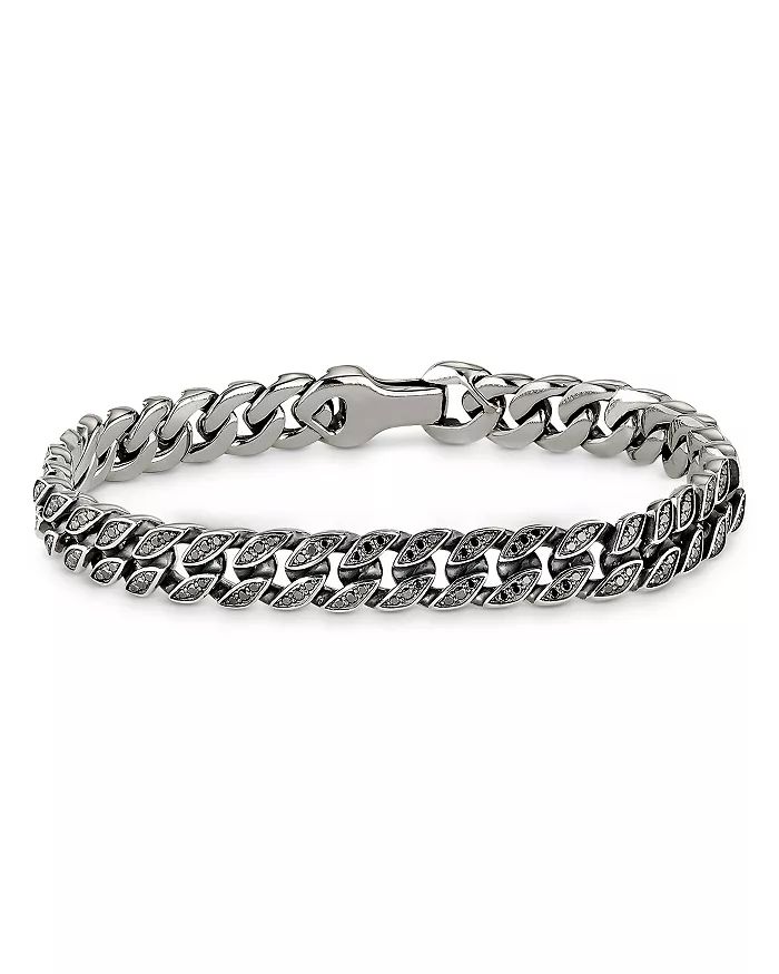 Micro Curb Chain Bracelet with Black Diamonds | Bloomingdale's (US)