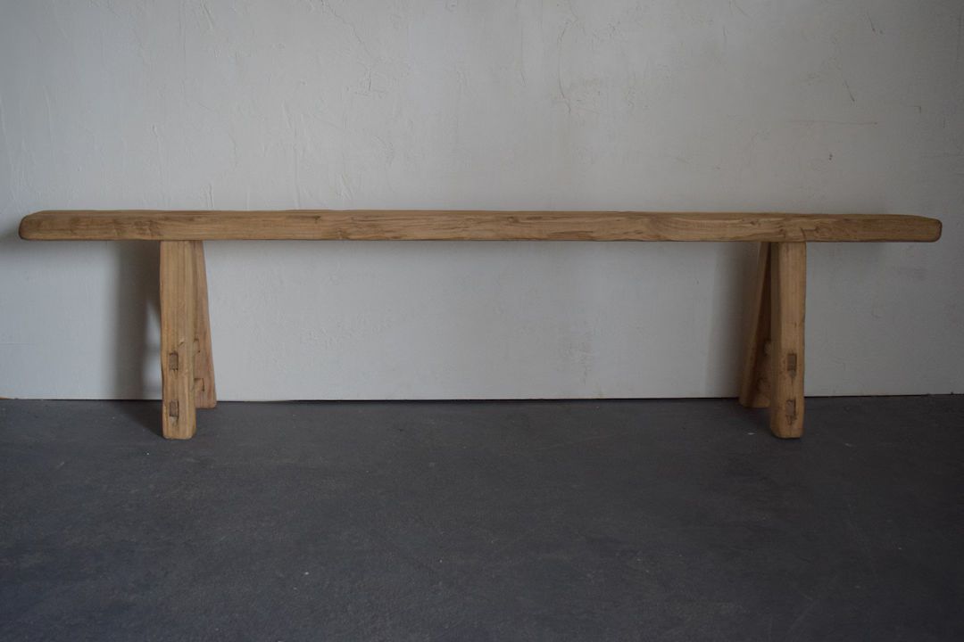 Long Slender Wood Bench Antique-inspired 79 L - Etsy | Etsy (US)