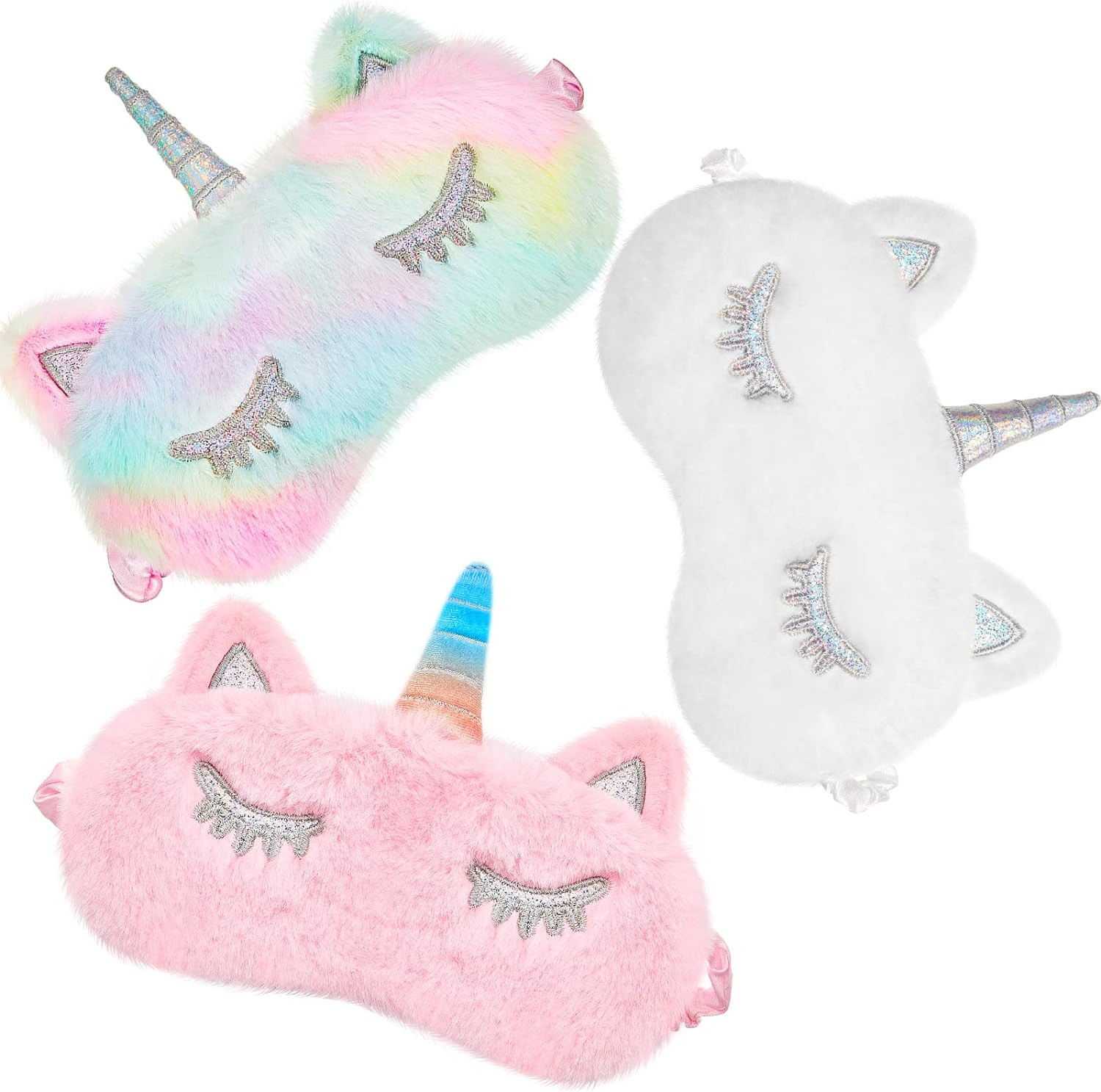 Sleep Mask for Kids, Girls Plush Sleeping Eye Cover 3 Pieces Soft Eye Blindfold Sleep Eye Cover A... | Amazon (US)