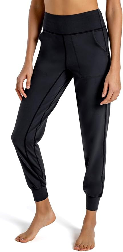 FIRST WAY Women's Buttery Soft Yoga Jogger Pants/Capris High Waist with Pockets Lightweight Runni... | Amazon (US)