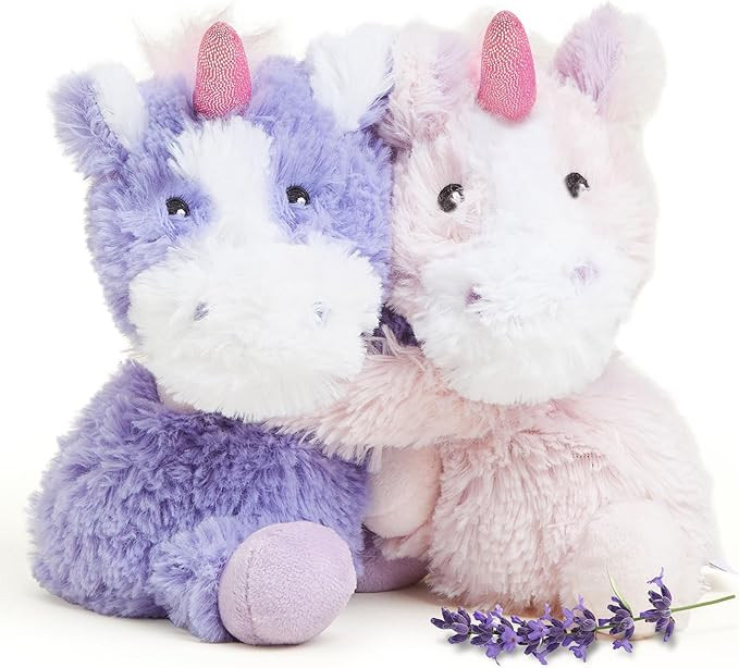 warmies Hugs Duo, Microwavable & Weighted Stuffed Animals, Unicorn - Heated Stuffed Animal Plushi... | Amazon (US)