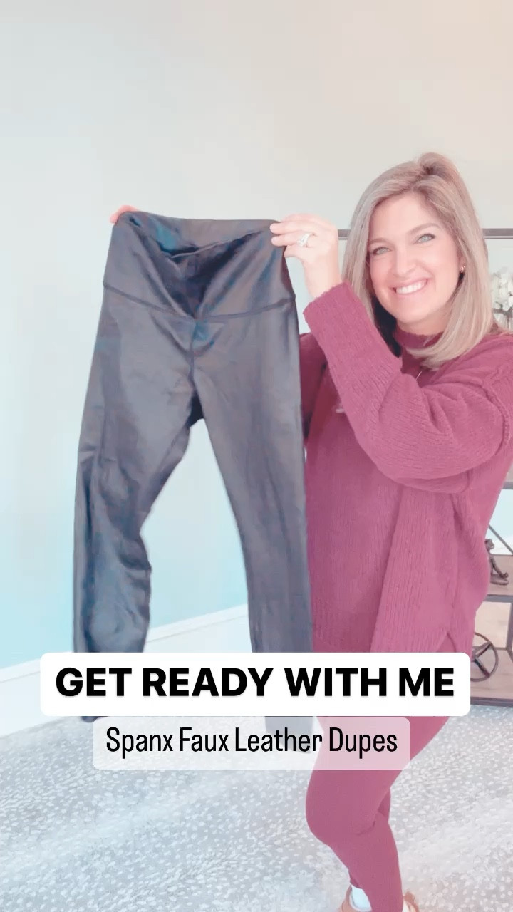 Ok Tray…SO impressed with these @crz_yoga matte leather leggings I found on @amazon for $26… such a good #Spanx dupe for a fraction of the cost! Love that they’re 25 inch length - hits right at the ankle on me (I’m 5’5”)…plus they stay up all day (sometimes my #Spanx roll down - anyone else?!). These are such great quality - I’m in love! Comment LINK to have the details on the entire look sent to you - or shop via the link in our bio or in stories! #leggingsaddict #spanxfauxleatherleggings #crzyoga #leggingsarepants #styleinspo #momstyle #outfitinspiration #outfitinspo #outfitideas #styleover30 #styleover40 #getreadywithme #getreadywithmereel #grwm #grwmreel #casualoutfit #casualstyle #momsofinstagram #momfashion #momfluencer #momfashionblogger #momfashionista 

#LTKFind #LTKunder50 #LTKstyletip