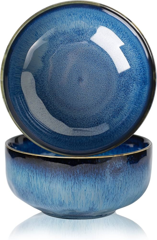 Serving Bowls - 22 Ounce Bowls Set - Ceramic Bowl Set of 2-5.75 inch for Salad, Soup,Cereal Bowls... | Amazon (US)