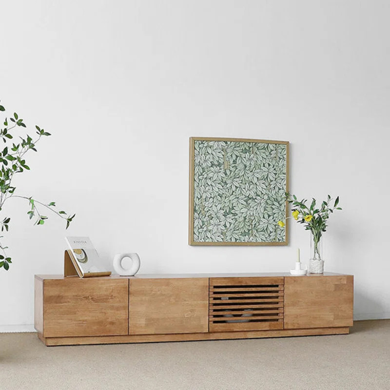 Modern Minimalist Rubberwood TV Stand | Wayfair North America