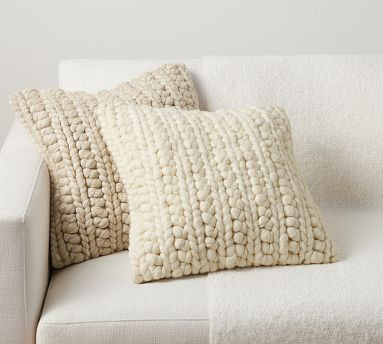 Chunky Knit Textured Pillow | Pottery Barn (US)