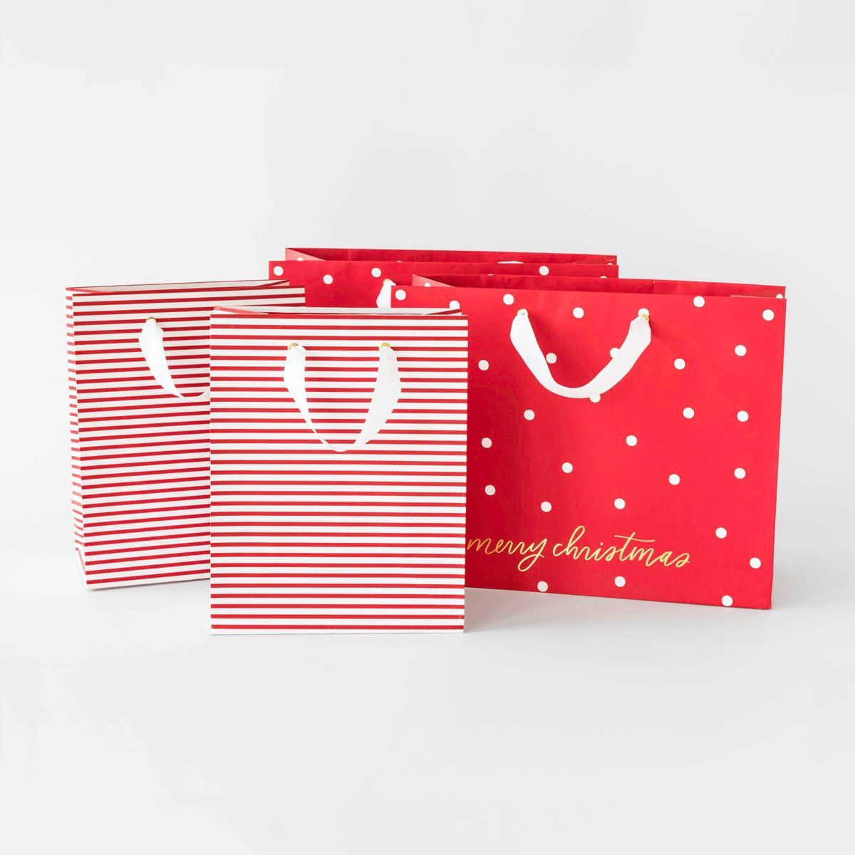 4ct Assorted Gift Bag Set Red - Sugar Paper™ + Target | Target