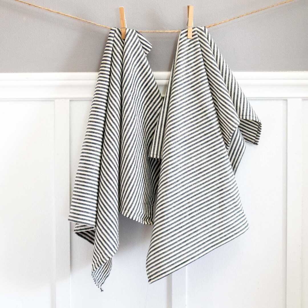 Eco-friendly Tea Towels (set of 2) | Natural Hemp/organic Cotton Canvas | With Hanging Loop | Ear... | Etsy (US)