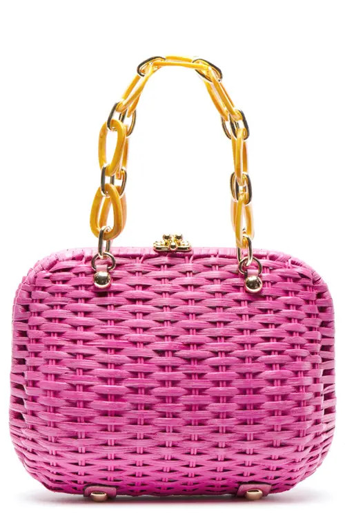 Frances Valentine Hen Wicker Basket Bag in Pink at Nordstrom | Nordstrom