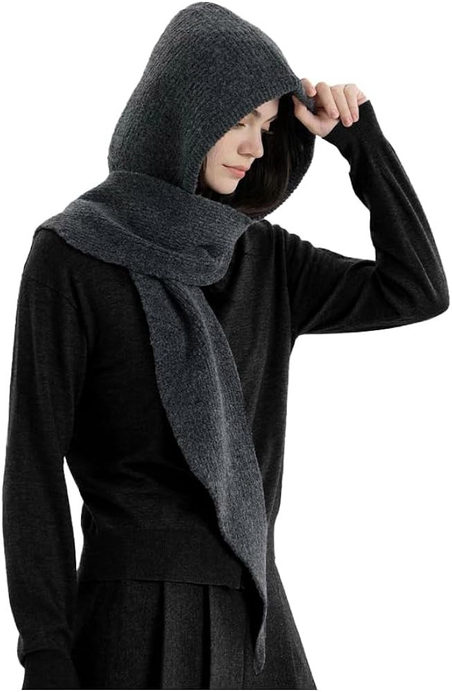 Halemet Women Knit 2-in-1 Hat and Scarf Winter Hat Scarf for Women Warm Shawl Wrap with Hood Bala... | Amazon (US)