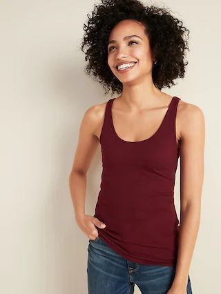 First-Layer Slim-Fit Rib-Knit Tank Top for Women | Old Navy (US)