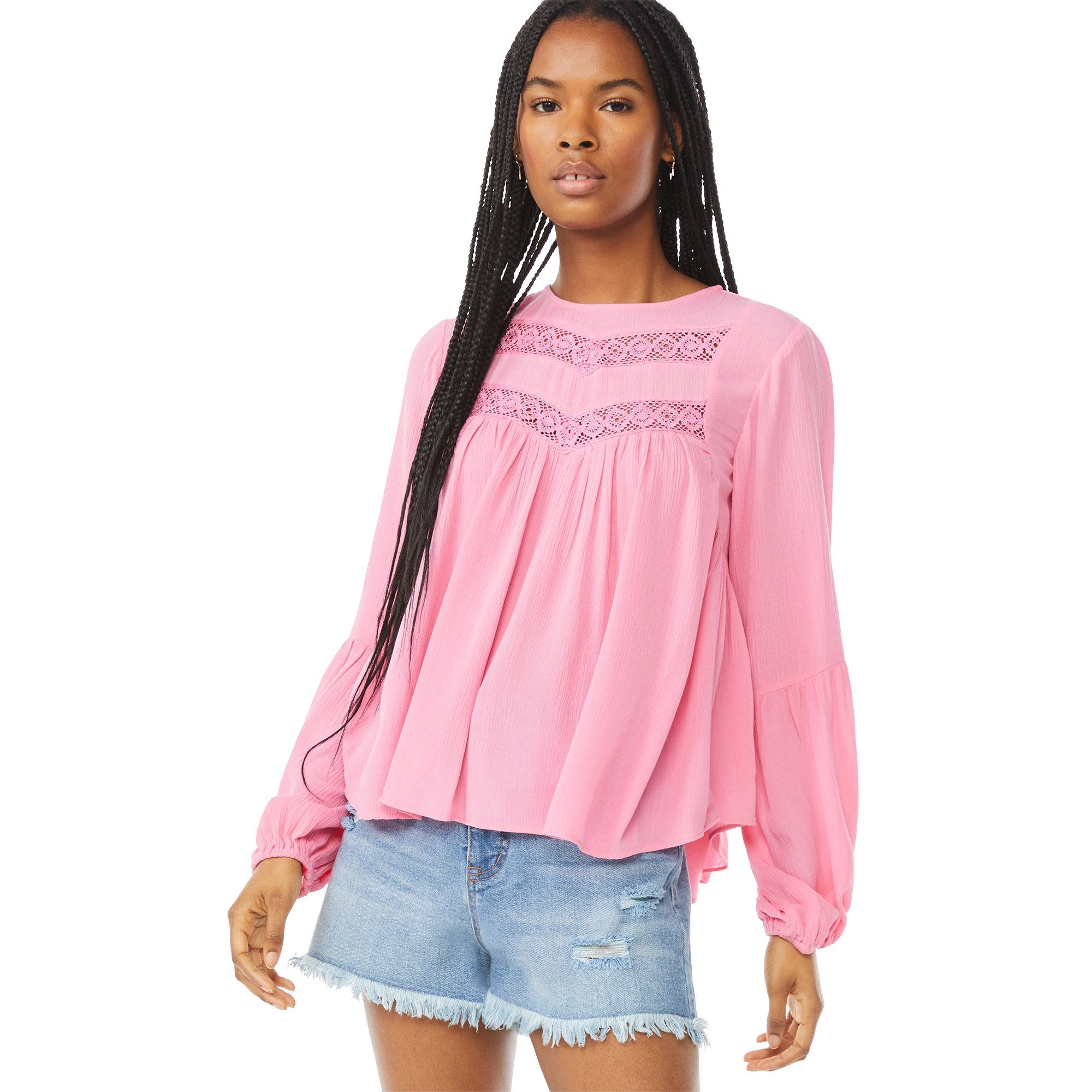 Scoop Women's Blouson Sleeve Top | Walmart (US)