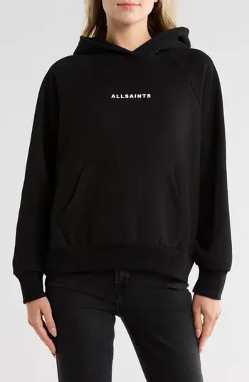 AllSaints Tour Talon Logo Graphic Hoodie in Black at Nordstrom Rack, Size Small | Nordstrom Rack