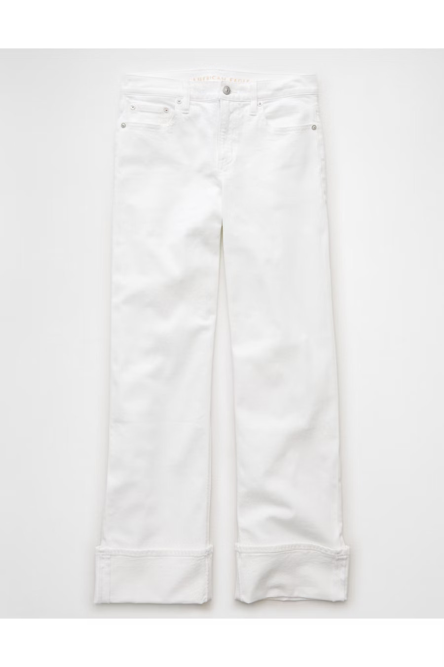 AE Stretch High-Waisted Stovepipe Jean Women's White 0 Regular | American Eagle Outfitters (US & CA)