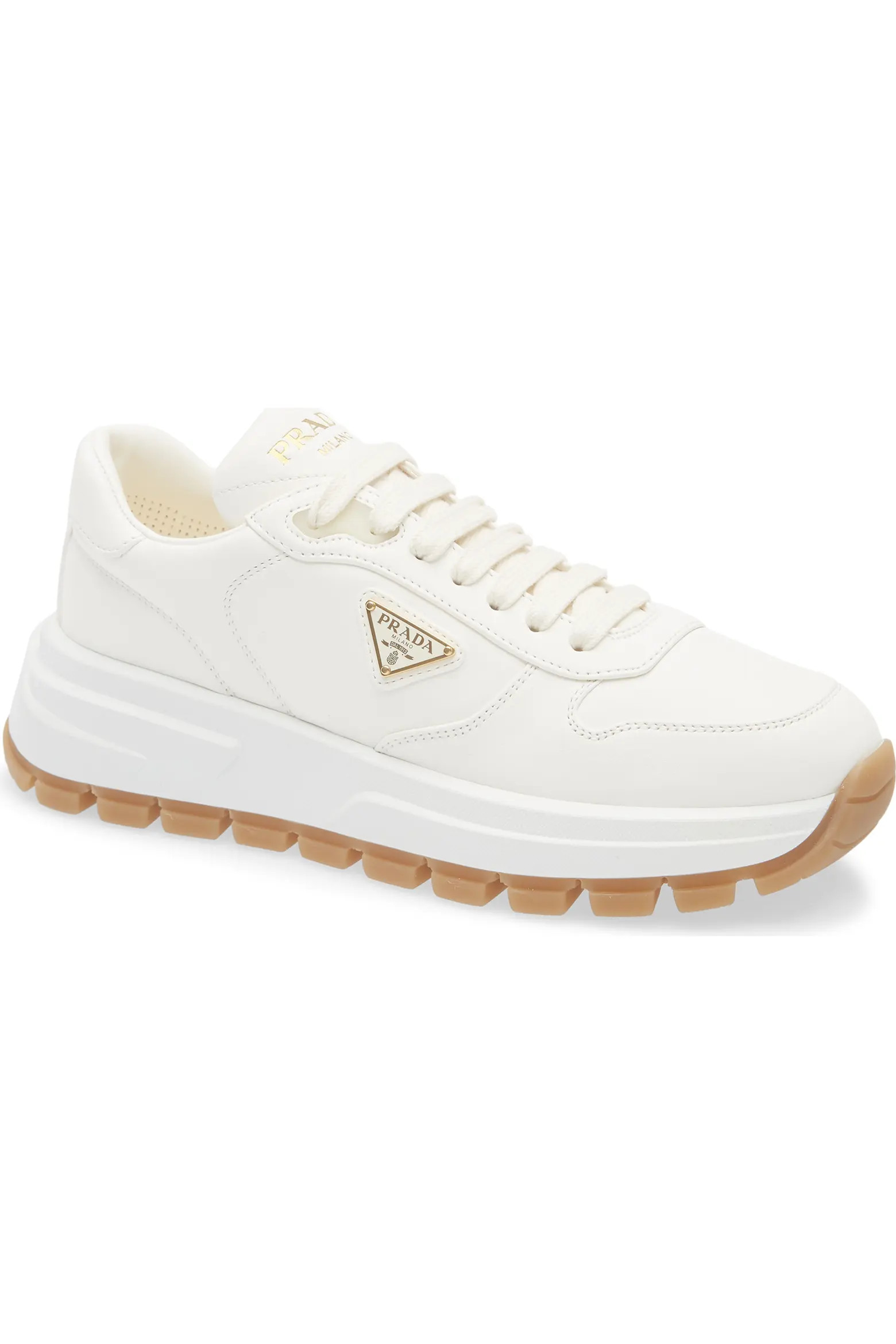 Prada Prax Leather Sneaker (Women) | Nordstrom | Nordstrom